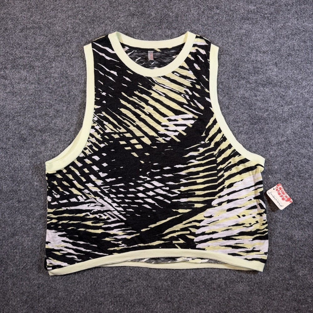FP Movement Love Tank Women M Cropped Muscle Top Whipped Lime Combo Athletic